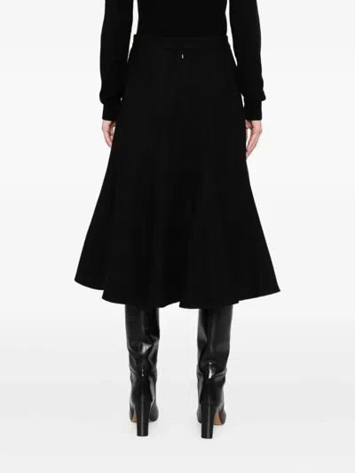 Jnby Wool Midi Skirt In Black