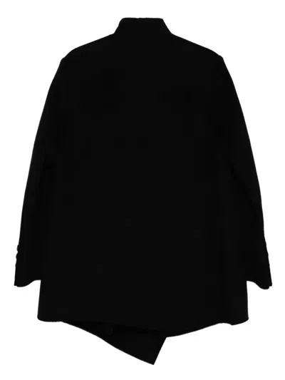 Jnby Asymmetric-hem Coat In Multi