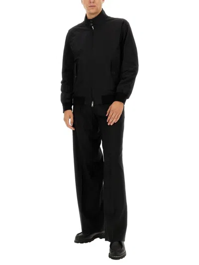Baracuta Neighborhood G9 Logo-embroidered Shell Harrington Jacket In Black