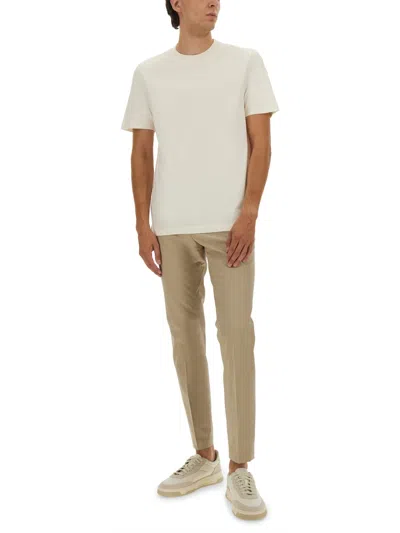 Hugo Boss Raised-logo Cotton T-shirt In White