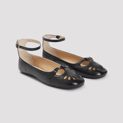 Chloé Black Misty Ballerinas In Black