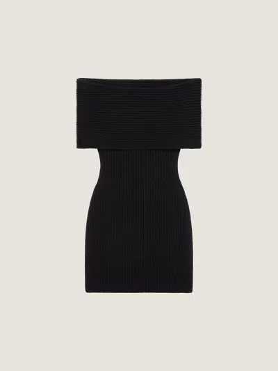 Givenchy Ribbed-knit Wool And Alpaca-blend Minidress In Black