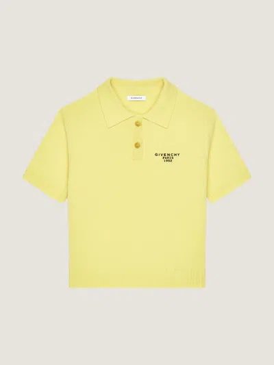 Givenchy Polo Top In Wool And Cashmere In Yellow