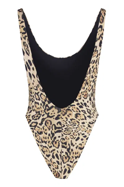 Reina Olga Funky One-piece Swimsuit In Brown