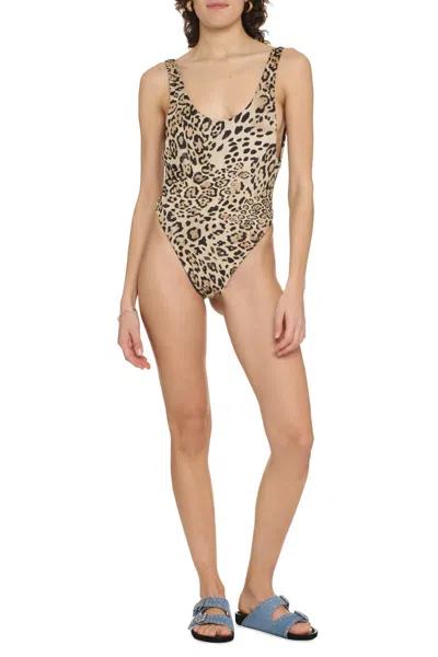 Reina Olga Funky One-piece Swimsuit In Brown