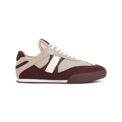 Chloé Kick Mixed Leather Retro Low-top Sneakers In Brown