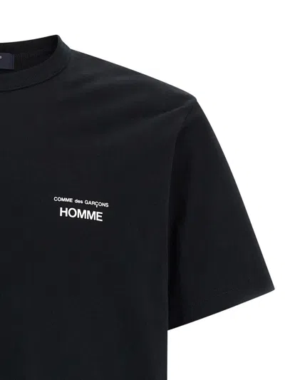 Comme Des Garçons Homme Deux Logo-print Cotton T-shirt In Black