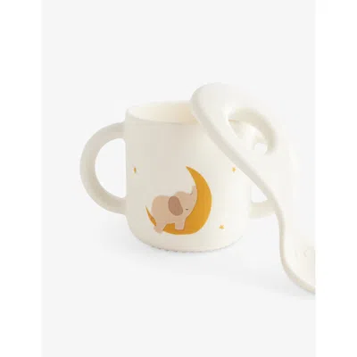 Liewood Vivi Set Of Four Elephant-print Silicone Tableware Eleph Creme De La Creme In White