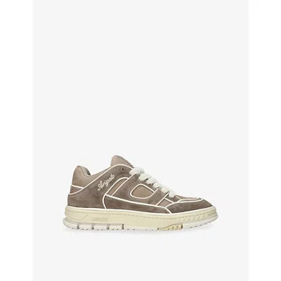 Axel Arigato Low-top Nubuck Sneakers With Embroidered Logo In Multi