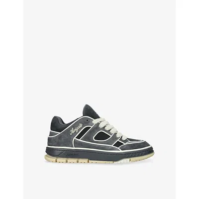 Axel Arigato Low-top Nubuck Sneakers With Contrasting Stitching In Black