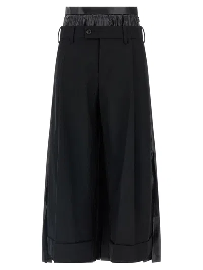 Junya Watanabe Double Layer Trousers In Black