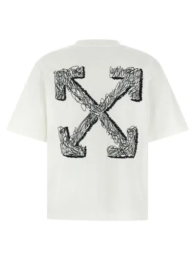 Off-white Scribble Arrow Skate T-shirt In White