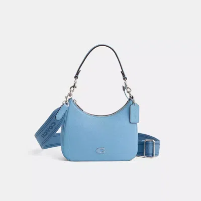 Coach Restored Hobo Crossbody With Signature Canvas In Blue
