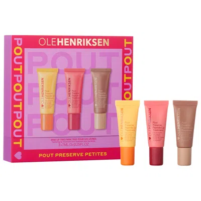 Olehenriksen Pout Preserve Petites Mini Lip Trio With Peptides In Transparent