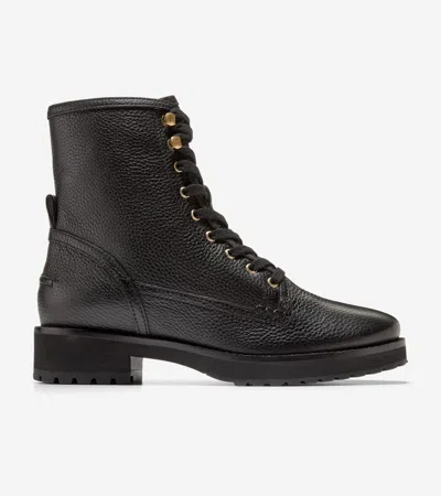 Cole Haan Lyndon Waterproof Lace-up Boot In Black