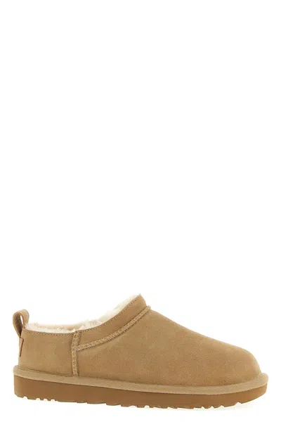 Ugg Classic Micro Suede Sheepskin Boots In Brown