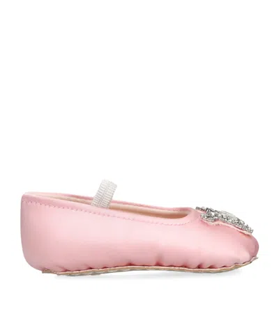 Aruna Seth Satin Odette Ballet Flats In Pink