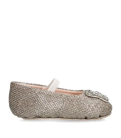 Aruna Seth Metallic-thread Odette Ballet Flats In Gold