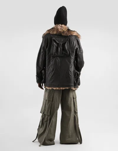 Dolce & Gabbana Waxed Faille Pants In Multi