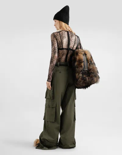 Dolce & Gabbana Lace Body In Animal Print