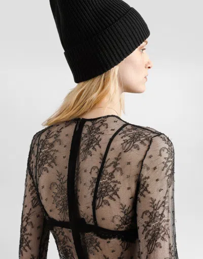 Dolce & Gabbana Lace Body In Animal Print