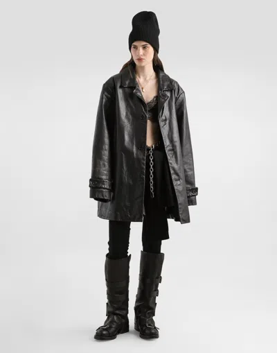 Dolce & Gabbana Virgin Wool Mini Skirt In Black