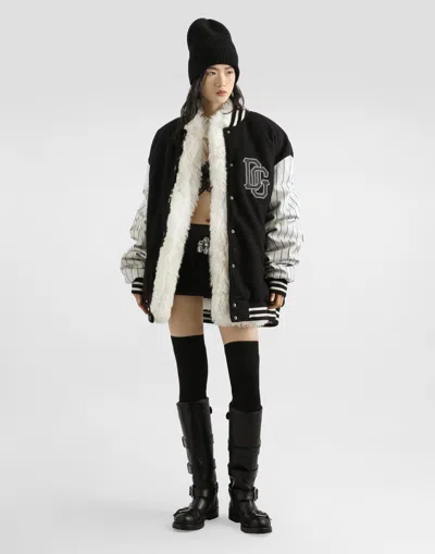 Dolce & Gabbana Black Bow-embellished Satin Mini Skirt In Black