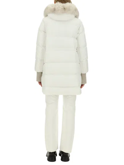Moorer Padded And Quilted Nylon Jacket In Neutral