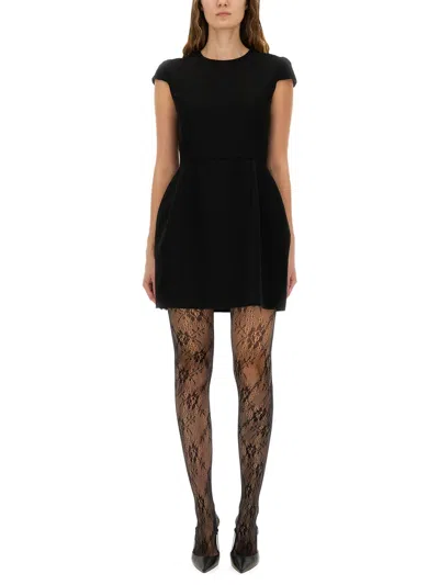 Moschino Sleeveless Mini Dress With Structured Silhouette In Black