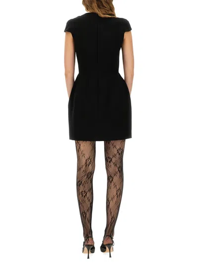 Moschino Sleeveless Mini Dress With Structured Silhouette In Black