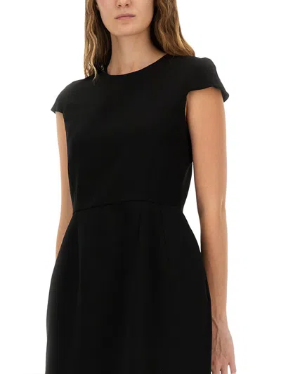 Moschino Sleeveless Mini Dress With Structured Silhouette In Black