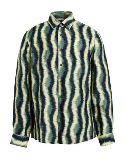 Patrizia Pepe Man Shirt Yellow Size 42 Lyocell, Viscose In Gray