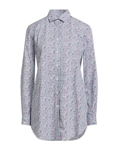 Alexingh Woman Shirt Azure Size 10 Cotton In Blue