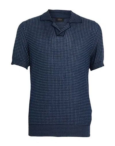 Brioni Knitted Polo Shirt In Multi