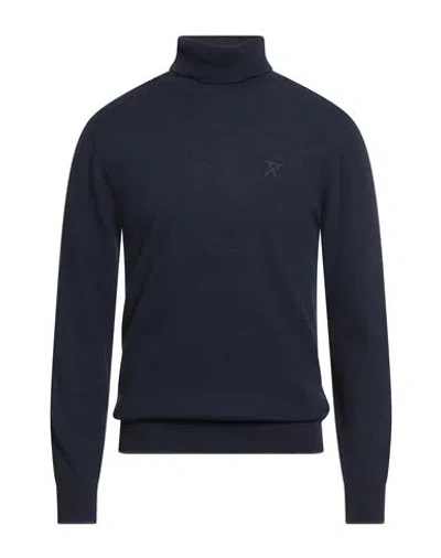 Berna Man Turtleneck Midnight Blue Size Xl Wool, Viscose, Polyamide, Cashmere In Blue