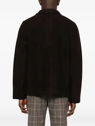 Universal Works Button-down Patch-pocket Jacket In Black