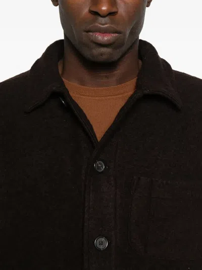 Universal Works Button-down Patch-pocket Jacket In Black