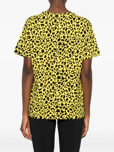 Coperni Leopard-print Boxy T-shirt In Yellow
