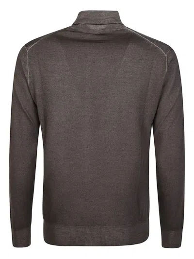 Altea Turtleneck Wool Sweater In Gray