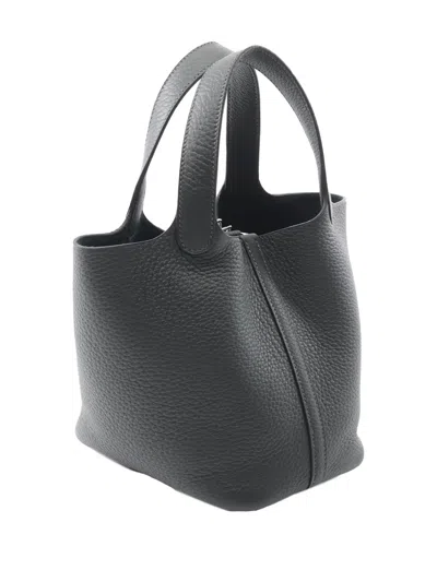 Pre-owned Hermes 2025 Clemence Picotin Lock 18 Handbag In Green