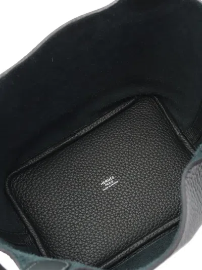 Pre-owned Hermes 2025 Clemence Picotin Lock 18 Handbag In Green