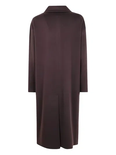 Tagliatore Double-breasted Coat Featuring Flap Pockets In Brown