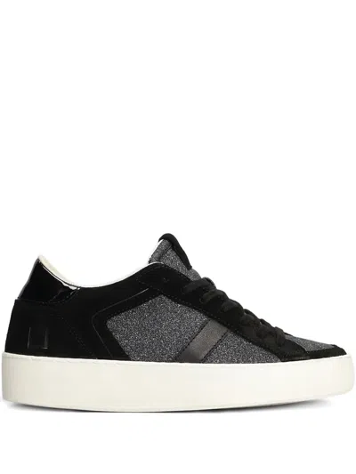Date Hill Low Pop Sneakers In Black Suede And Fabric In Black
