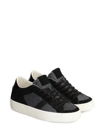 Date Hill Low Pop Sneakers In Black Suede And Fabric In Black