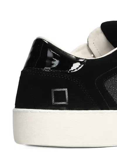 Date Hill Low Pop Sneakers In Black Suede And Fabric In Black