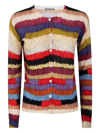 In Bed With You Corean Pockets Cardigan Printed In Multi
