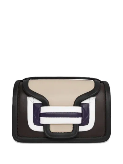 Pierre Hardy Alpha Colour-block Shoulder Bag In Brown