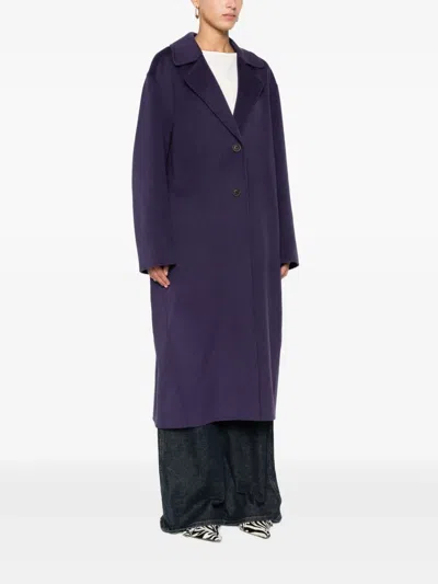 Iris Von Arnim Notched-lapel Buttoned Coat In Blue