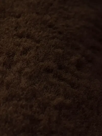 Prada Shearling Mules In Brown