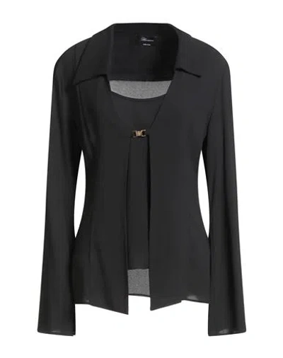 Blumarine Woman Twin Set Black Size 8 Viscose, Elastane In Black